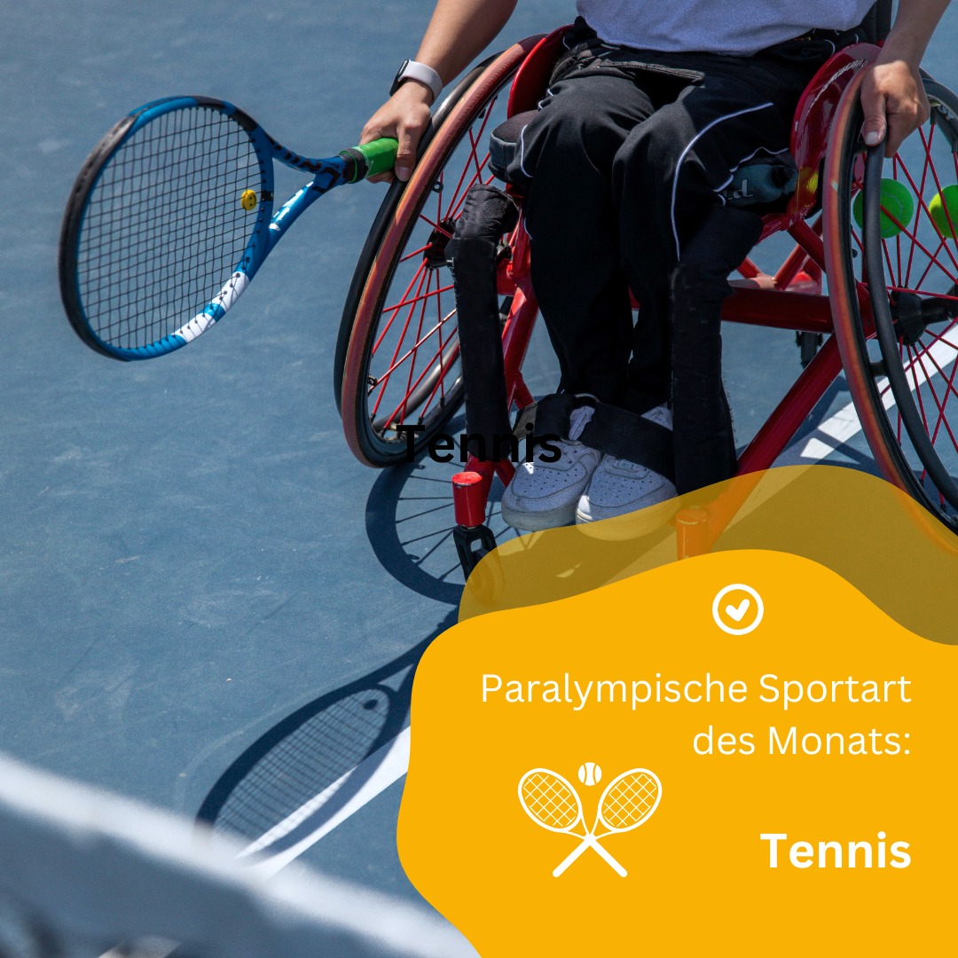 Paralympischer Tennisspieler in Aktion