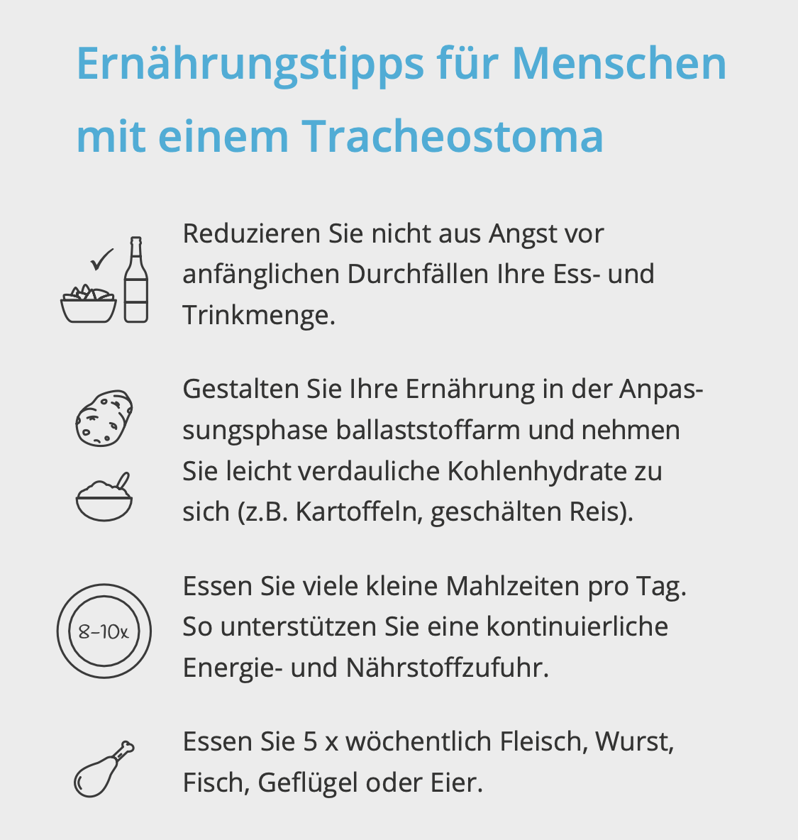 Ernährung bei Tracheotomie und Laryngektomie