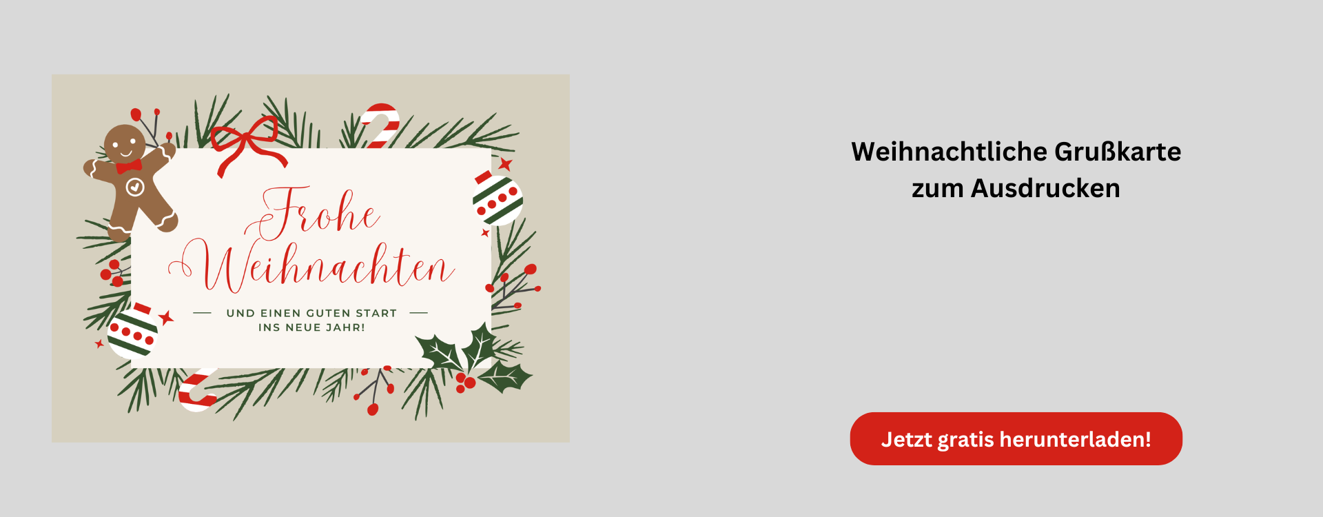 Teaser Weihnachts-Grußkarte Teaser Weihnachts-Grußkarte