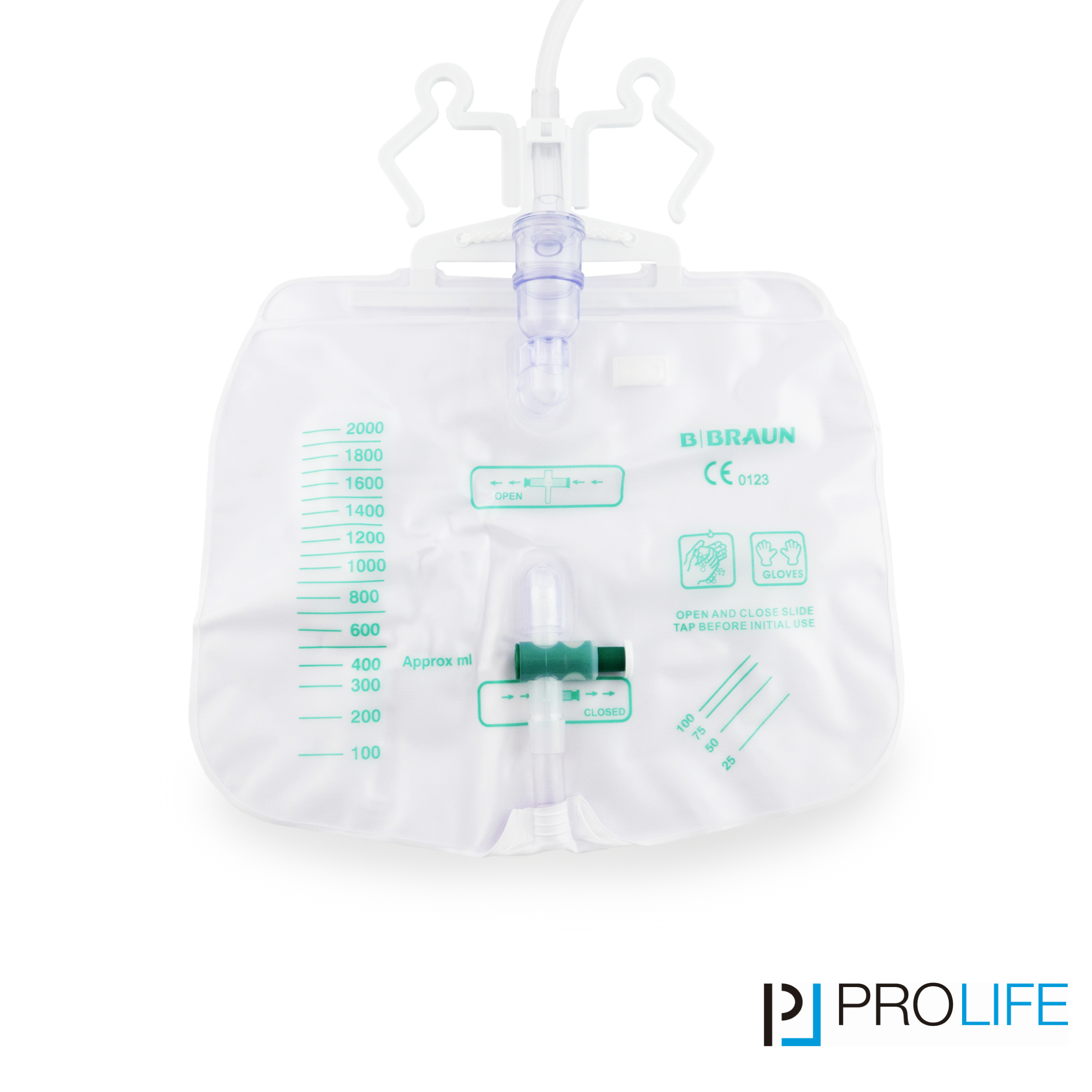 Urinbeutel Ureofix 112 Plus von B. Braun mit Skala und Anschluss